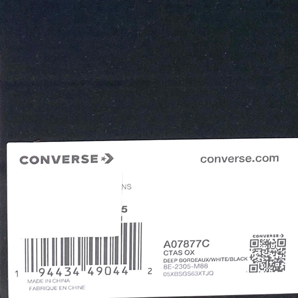 Converse Ctas OX Low Leather Skate Shoes Bordeaux Women Sneakers Casual A07877C - Picture 10 of 11